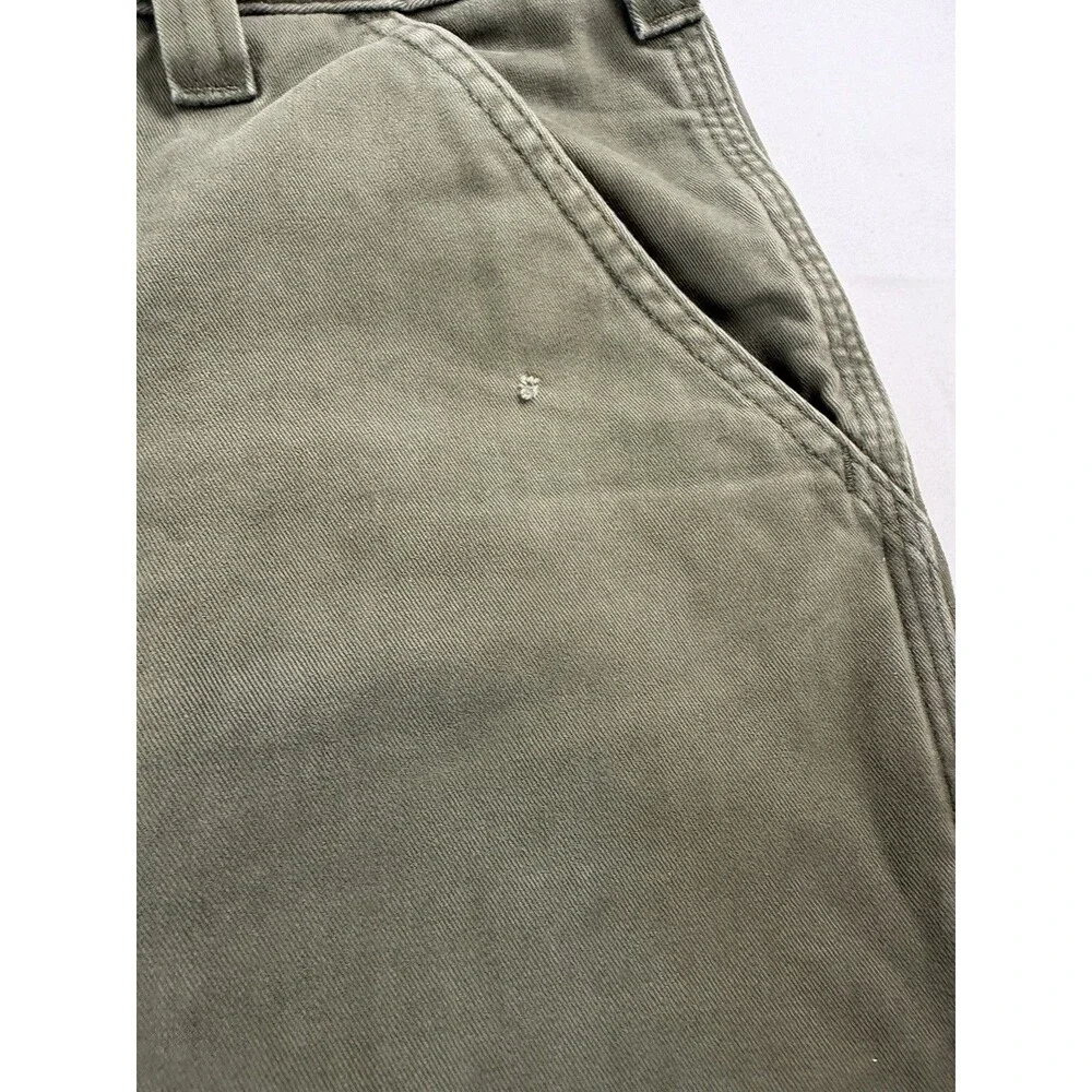 Carhartt Carpenter Shorts Mens 46 Olive Green Relaxed Fit Duck